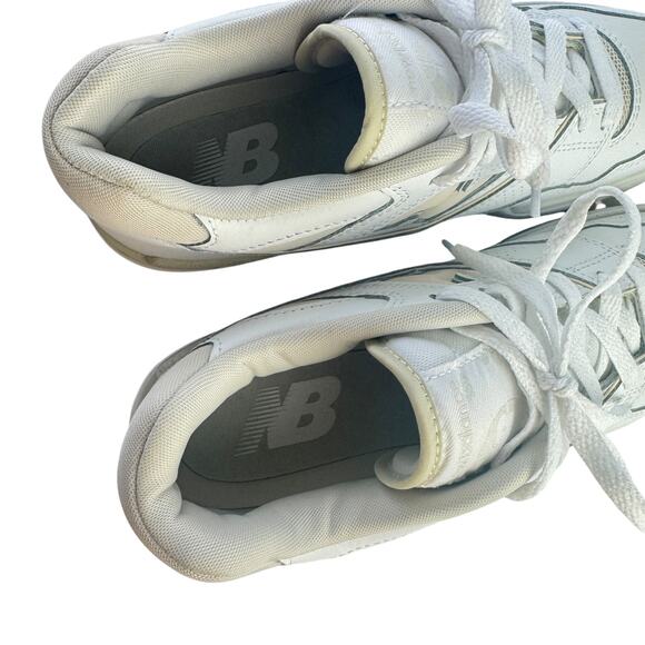 New Balance 550 Silver Burch White & Tan Trendy Sneaker Lace Up Women’s Size 9 - Picture 10 of 11